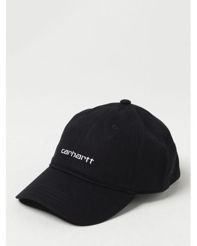 Carhartt Cappello in cotone con logo ricamato - Nero