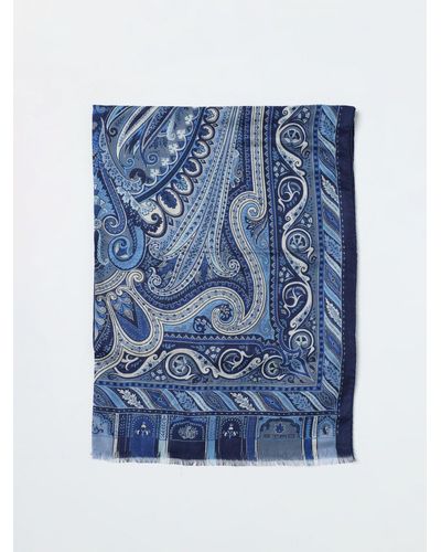 Etro Sciarpa in misto cashmere - Blu