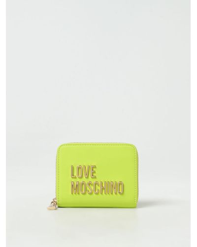 Love Moschino Portafoglio in pelle sintetica con logo - Giallo