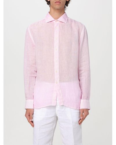 120% Lino Camicia classica in lino - Rosa