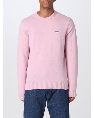 Pink lacoste jumper cheap