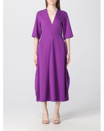 Fabiana Filippi Virgin Wool Dress - Purple