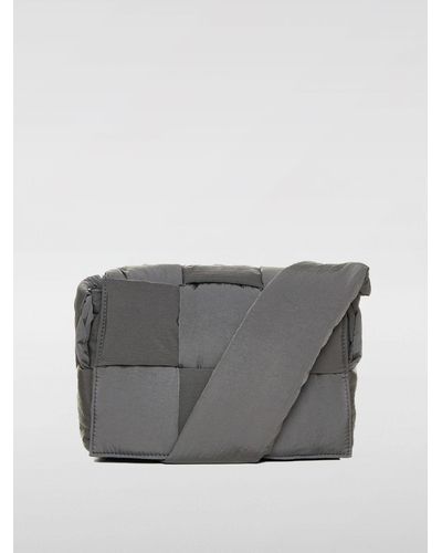 Bottega Veneta Padded Tech Cassette Bag In Woven Nylon - Grey