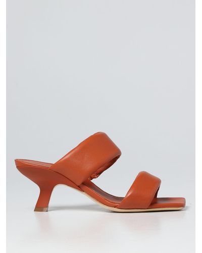 Vic Matié Mule With Heel Betty In Leather - Multicolour