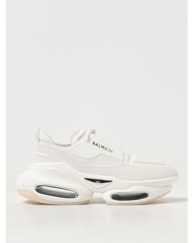 Balmain Sneakers B-Bold in camoscio e neoprene - Bianco