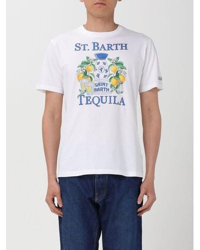 Mc2 Saint Barth T-shirt Tequila in cotone con stampa - Bianco