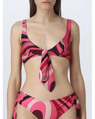 Emilio Pucci Bikini Top In Lycra - Pink