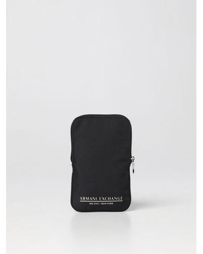 Armani Exchange Phone case in nylon con logo - Bianco