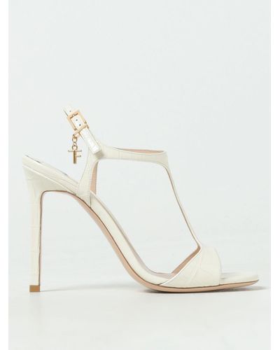 Tom Ford Sandalo in pelle stampa cocco - Bianco