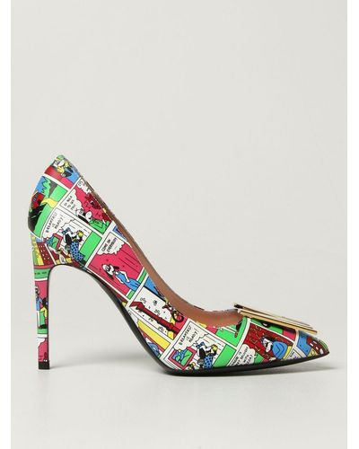 Moschino Pumps With Moschino Comics Print All Over - Multicolor