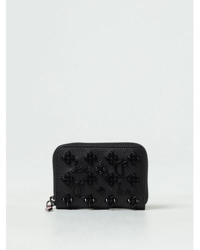 Christian Louboutin Wallet In Grained Leather - Black