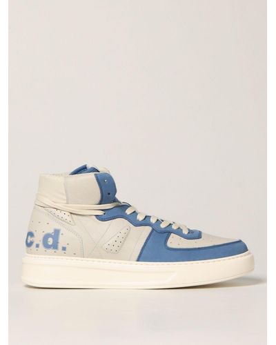 Barracuda High Top Trainers In Leather - White