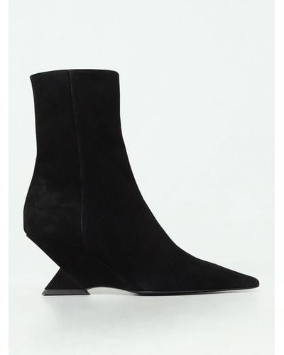 The Attico Flat Ankle Boots - Black