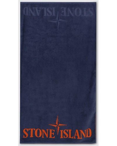 Stone Island Beach Towel - Blue