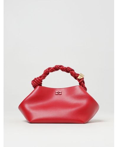 Ganni Bag In Leather - Red