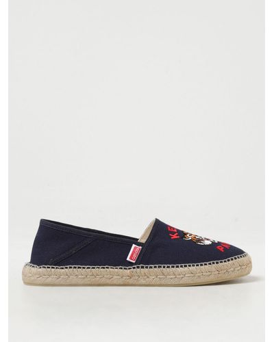 KENZO Espadrillas in canvas con logo - Blu