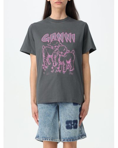 Ganni T-shirt - Grey