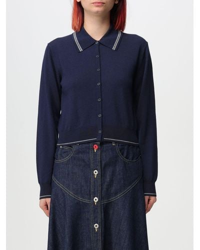 KENZO Target Wool Cardigan - Blue