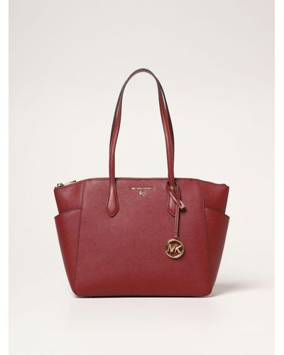 Michael Kors Michael Bag In Saffiano Leather - Red
