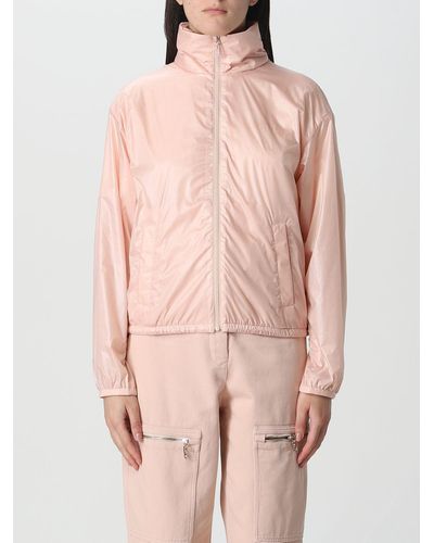 Fendi Nylon Windbreaker Jacket With Baguette Bag - Pink