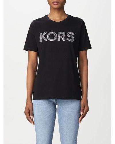 Michael Kors Michael Cotton T-shirt With Logo - Black