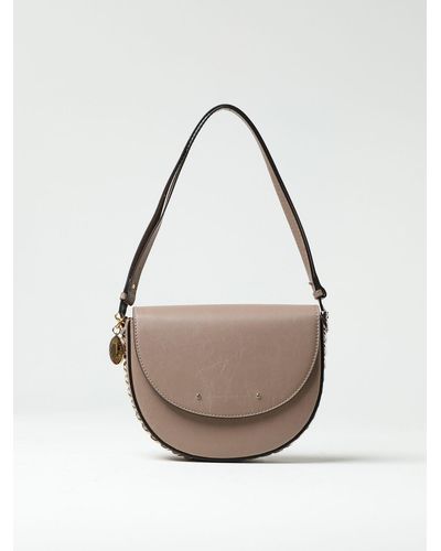 Stella McCartney Flap Bag In Synthetic Leather With Chain Detail - White