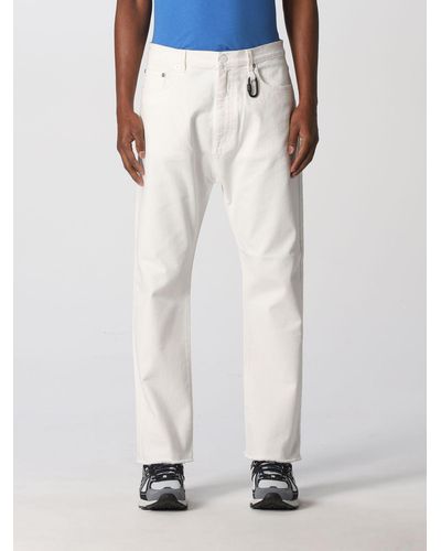 N°21 Jeans in denim con logo - Bianco