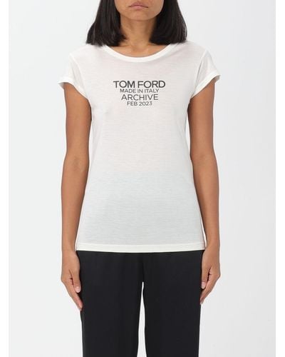 Tom Ford T-shirt in seta - Bianco