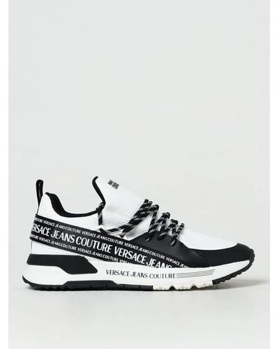 Versace Sneakers in maglia con logo - Bianco