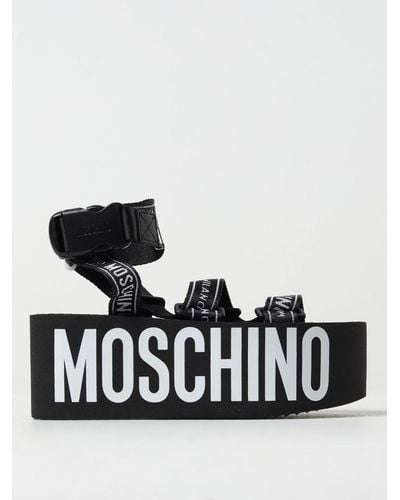 Moschino Sandalo platform in nylon - Nero