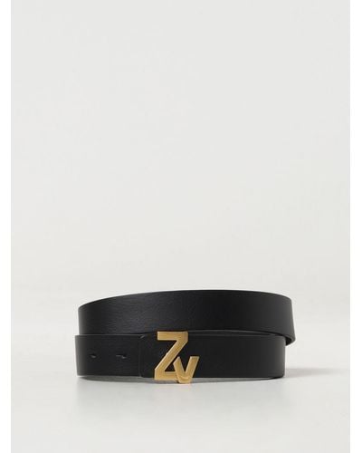 Zadig & Voltaire Logo-buckle Leather Belt - Black