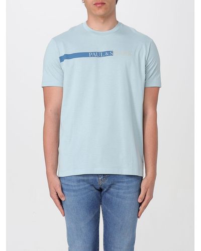 Paul & Shark T-shirt in cotone con logo - Blu