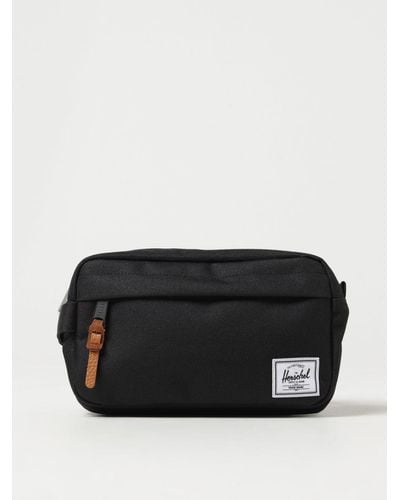 Herschel Supply Co. Beauty case in tessuto riciclato con logo - Nero