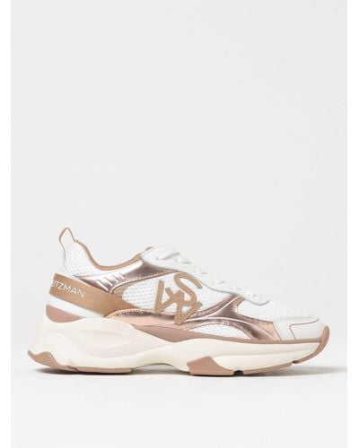 Stuart Weitzman Sneakers in pelle e mesh - Neutro