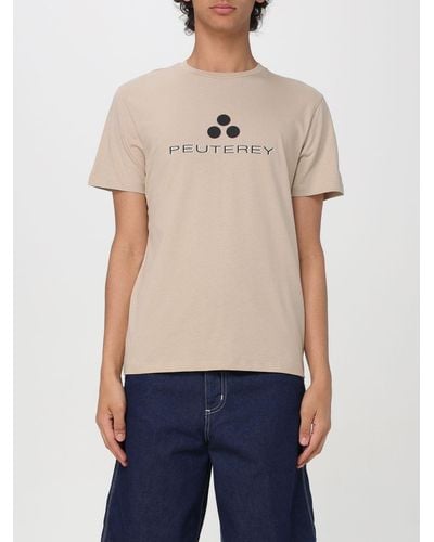 Peuterey T-shirt in cotone con logo - Blu