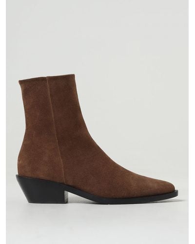 A.Emery Flat Ankle Boots - Brown