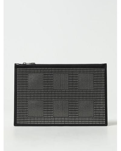 Alexander McQueen Leather Pouch With Studs - Gray