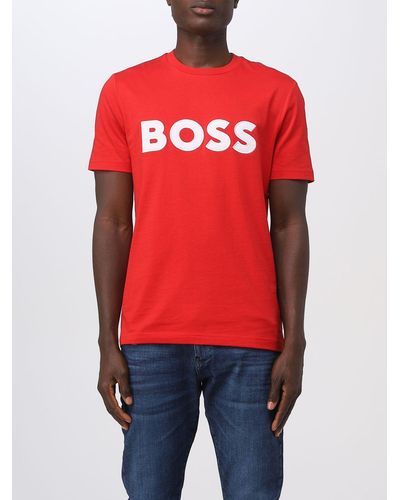BOSS T-shirt in cotone - Rosso