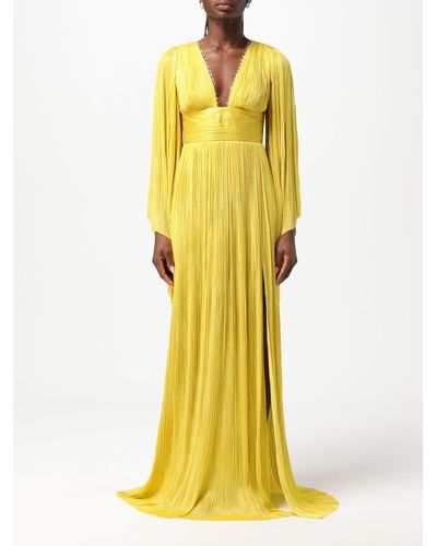 Maria Lucia Hohan Harlow Silk Long Dress - Yellow