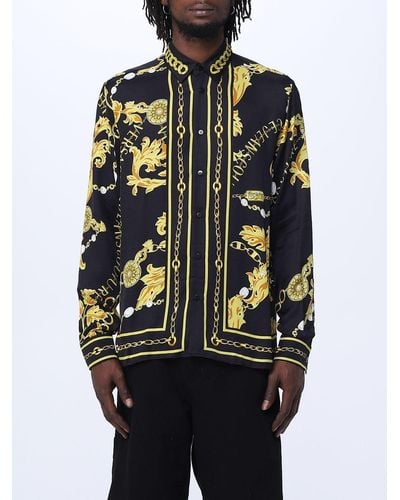 Versace Camisa con motivo barroco - Negro
