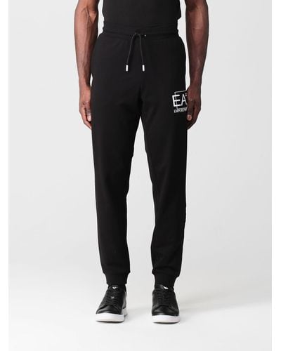 EA7 Pantalone in cotone - Nero