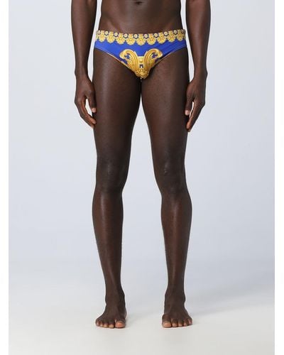 Versace Swimsuit In Lycra - Blue