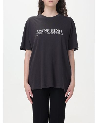 Anine Bing T-shirt in cotone - Nero
