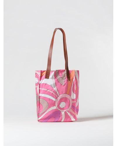 Emilio Pucci Bag In Nylon With Print - Pink