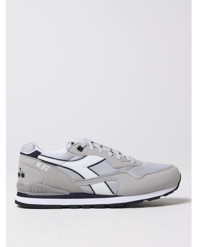 Diadora Sneakers N.92 in mesh e feltro - Bianco