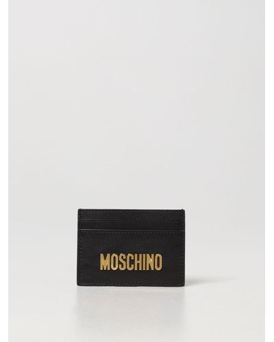 Moschino Porta carte con logo - Bianco