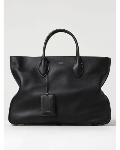 Ferragamo Bag In Hammered Leather - Black