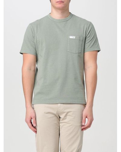 Fay T-shirt in cotone con tasca - Verde