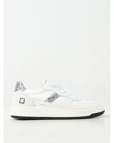Date Sneakers in pelle con glitter - Bianco