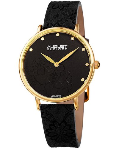 August steiner deals diamond dial watch